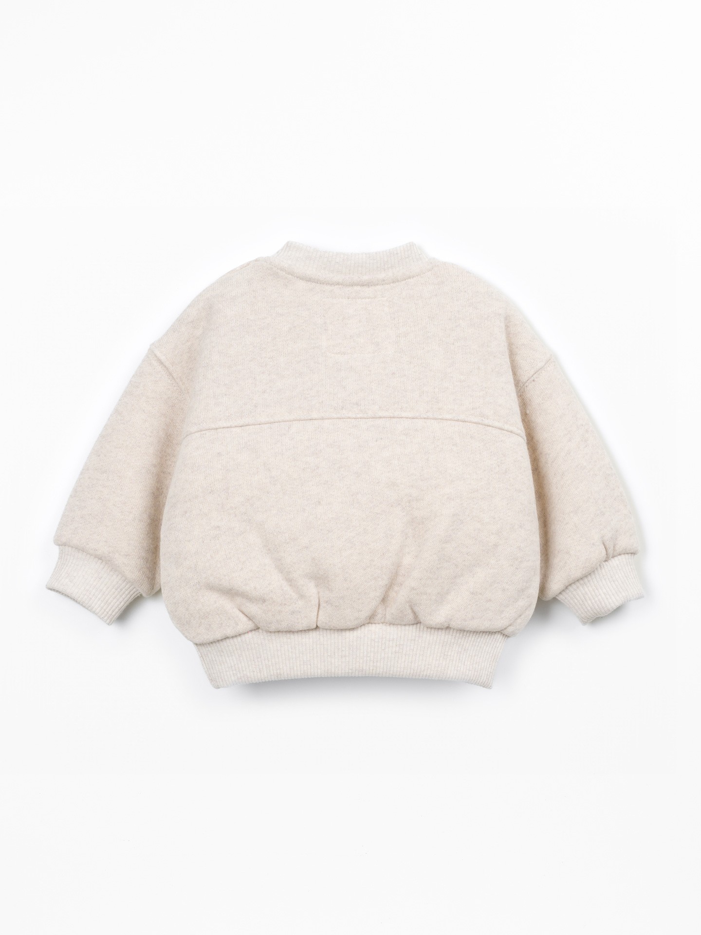 Knit sweater with recycled cotton