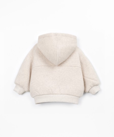Giacca in maglia con miscela di cotone e fibre riciclate