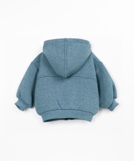 Veste en maille avec mélange de coton et fibres recyclées