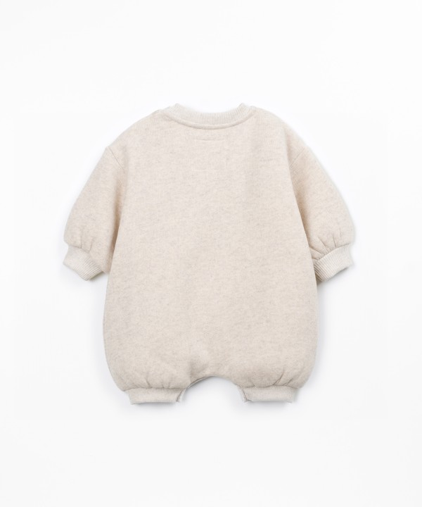 Knit jumpsuit with front design