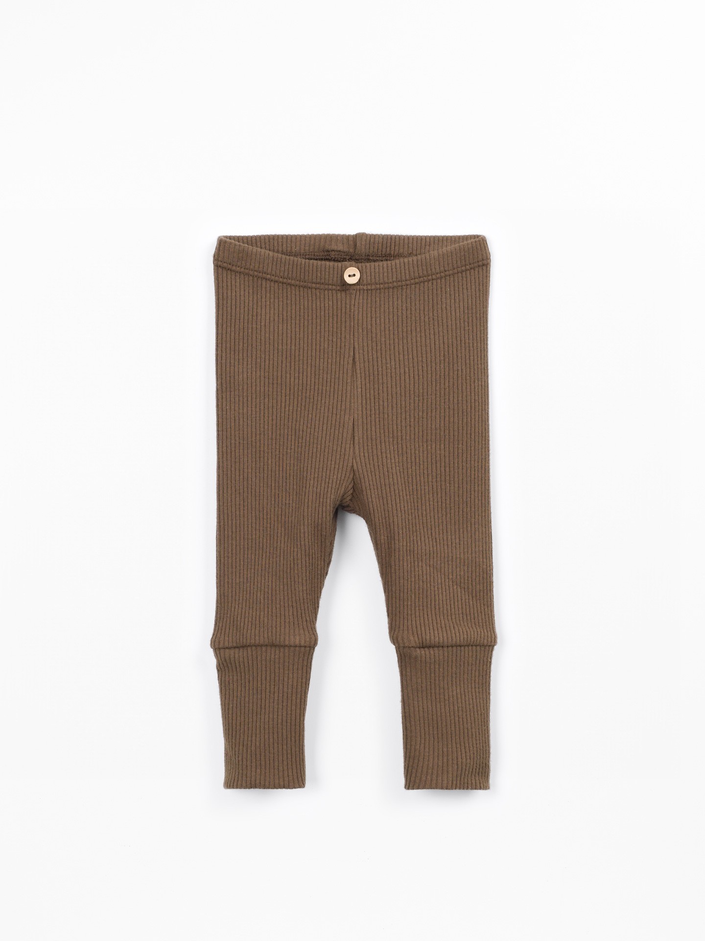 Leggings en maille côtelée avec coton