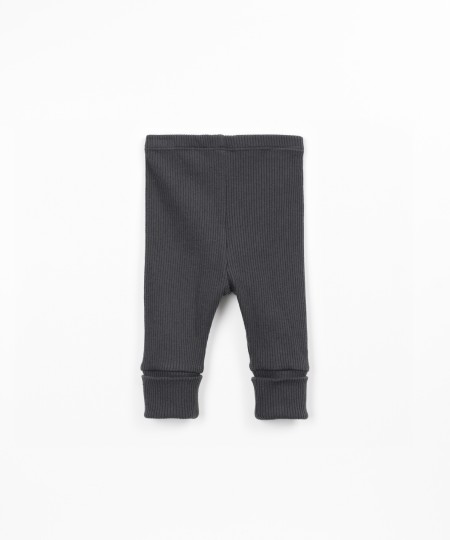 Leggings en maille côtelée avec coton
