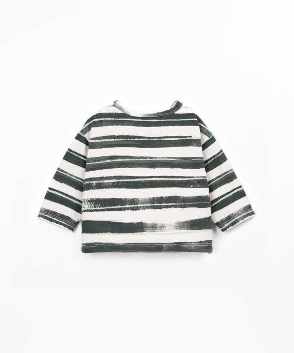 T-shirt con stampa a righe
