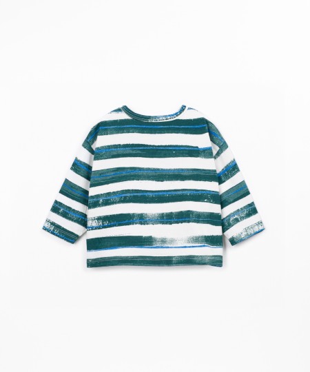 Striped print t-shirt