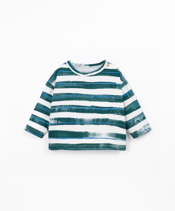T-shirt à imprimé rayé