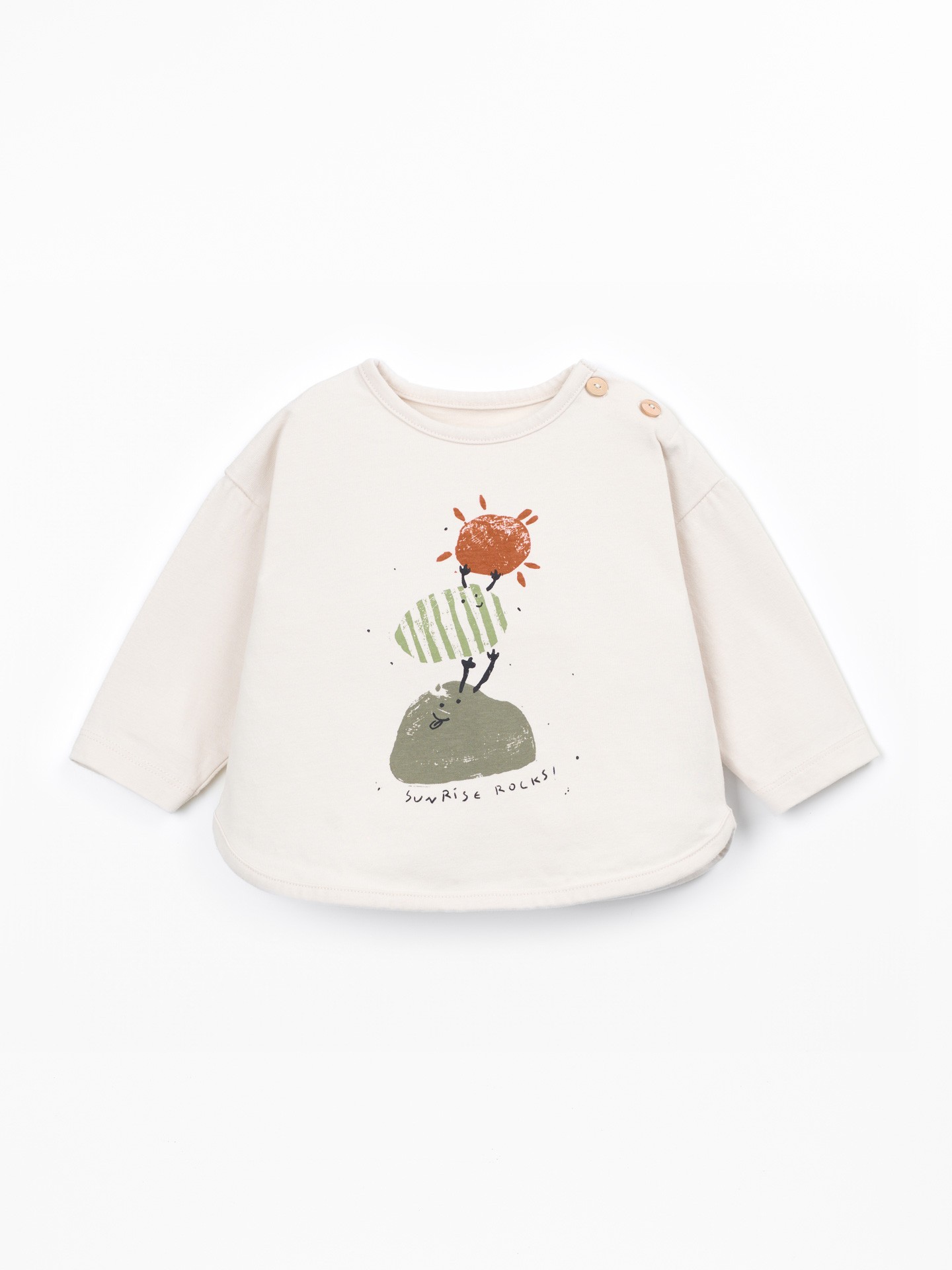 T-shirt con miscela di fibre naturali e fibre riciclate