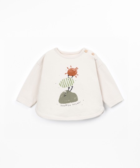 T-shirt con miscela di fibre naturali e fibre riciclate