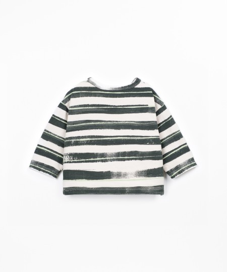 Striped print t-shirt