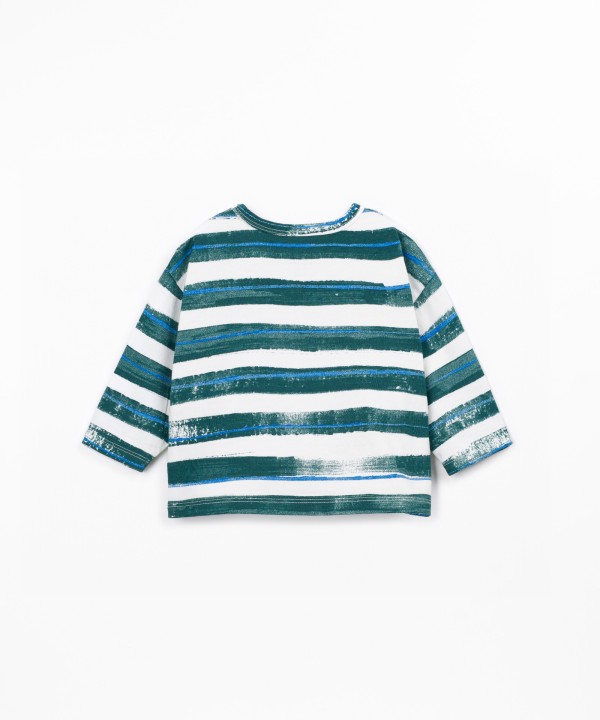 Striped print t-shirt