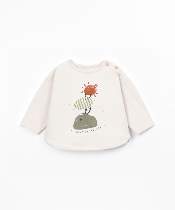 T-shirt con miscela di fibre naturali e fibre riciclate