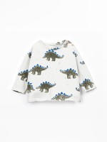 Camiseta de punto con estampado de dinosaurios Camiseta de punto con estampado de dinosaurios