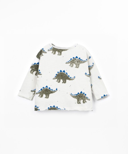 Maglia con stampa di dinosauri