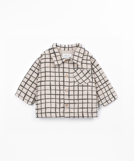 Checkered pattern fabric shirt