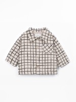Checkered pattern fabric shirt