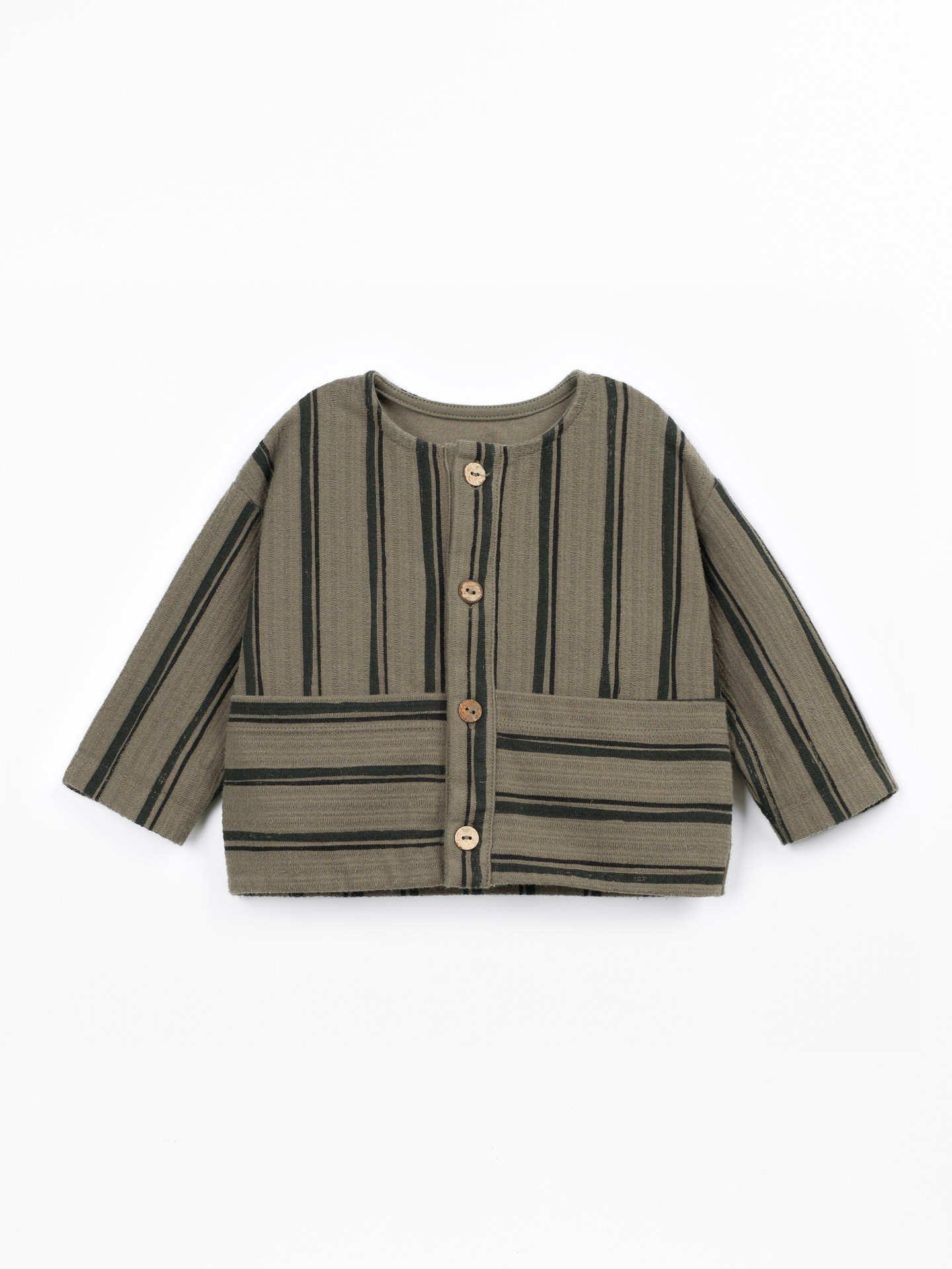 Chemise en maille de coton avec imprimé à rayures