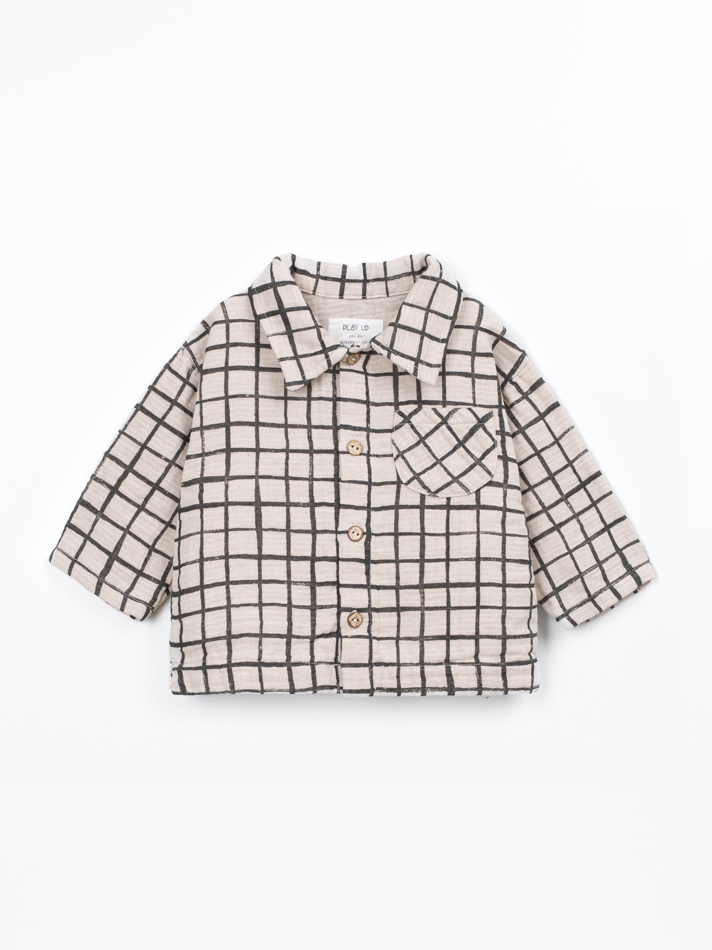 Chemise en tissu à motif à carreaux