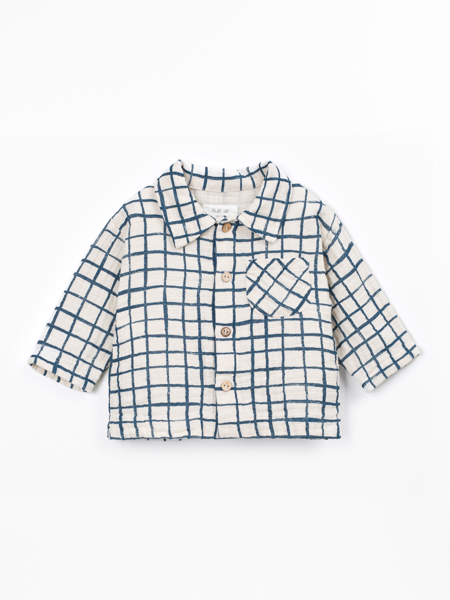 Camicia in tessuto con motivo a quadri