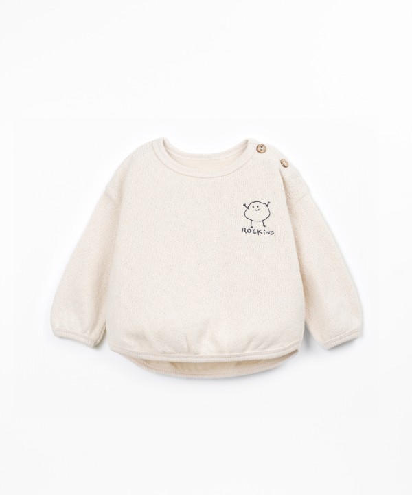 Knit Sweater with Recycled Cotton