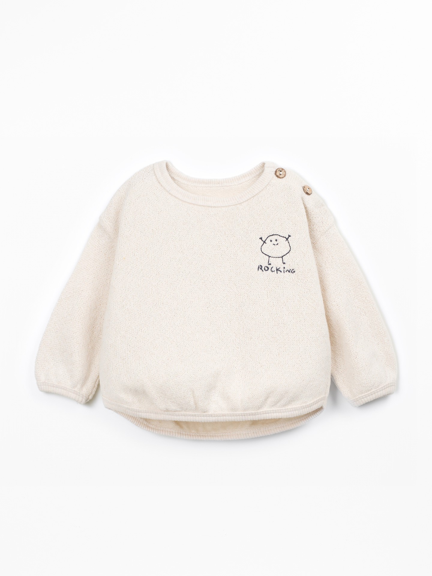 Knit Sweater with Recycled Cotton
