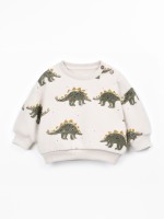 Knit sweater with shoulder opening Knit sweater with shoulder opening