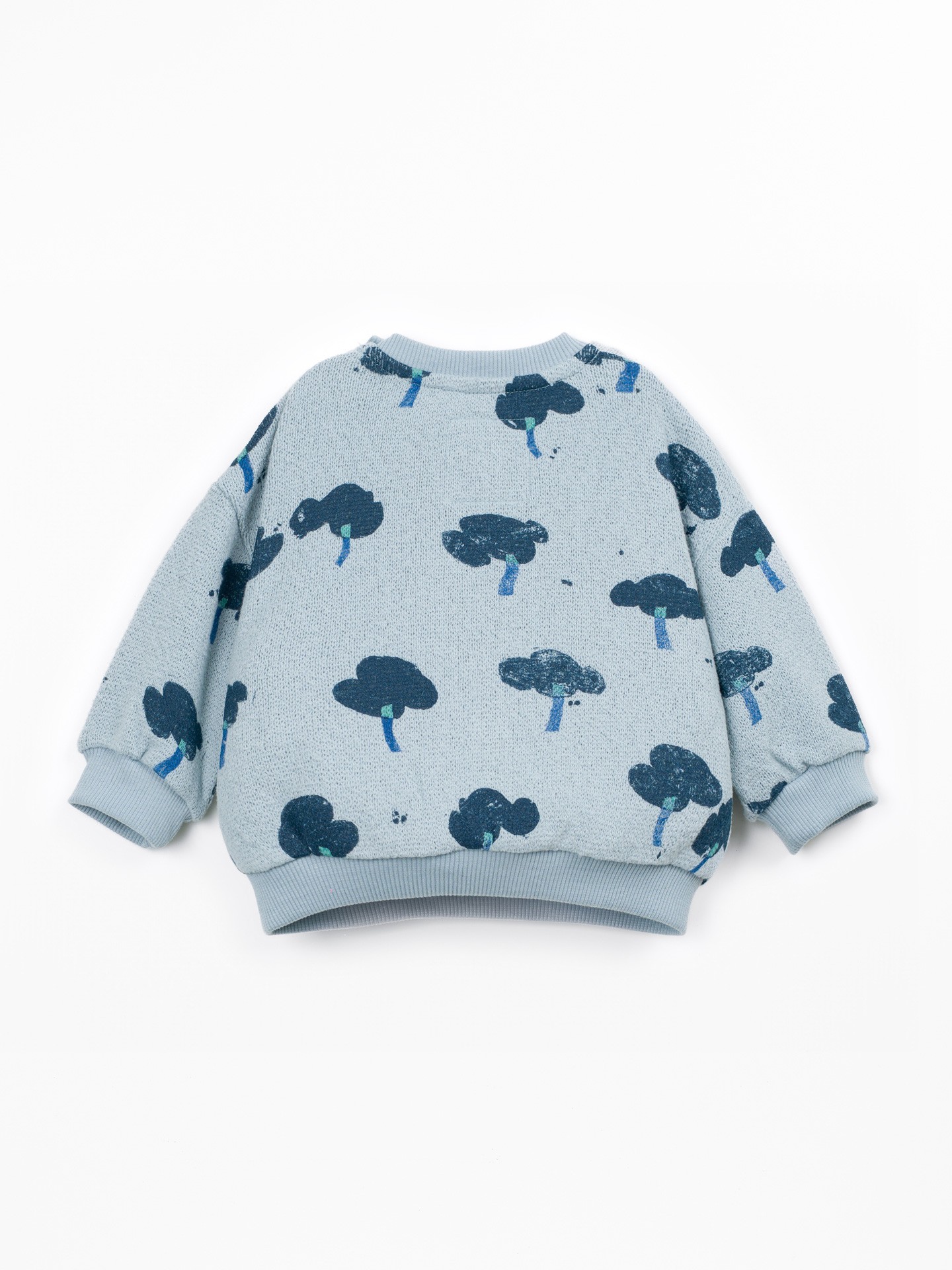 Camisola de malha com padrão de árvores