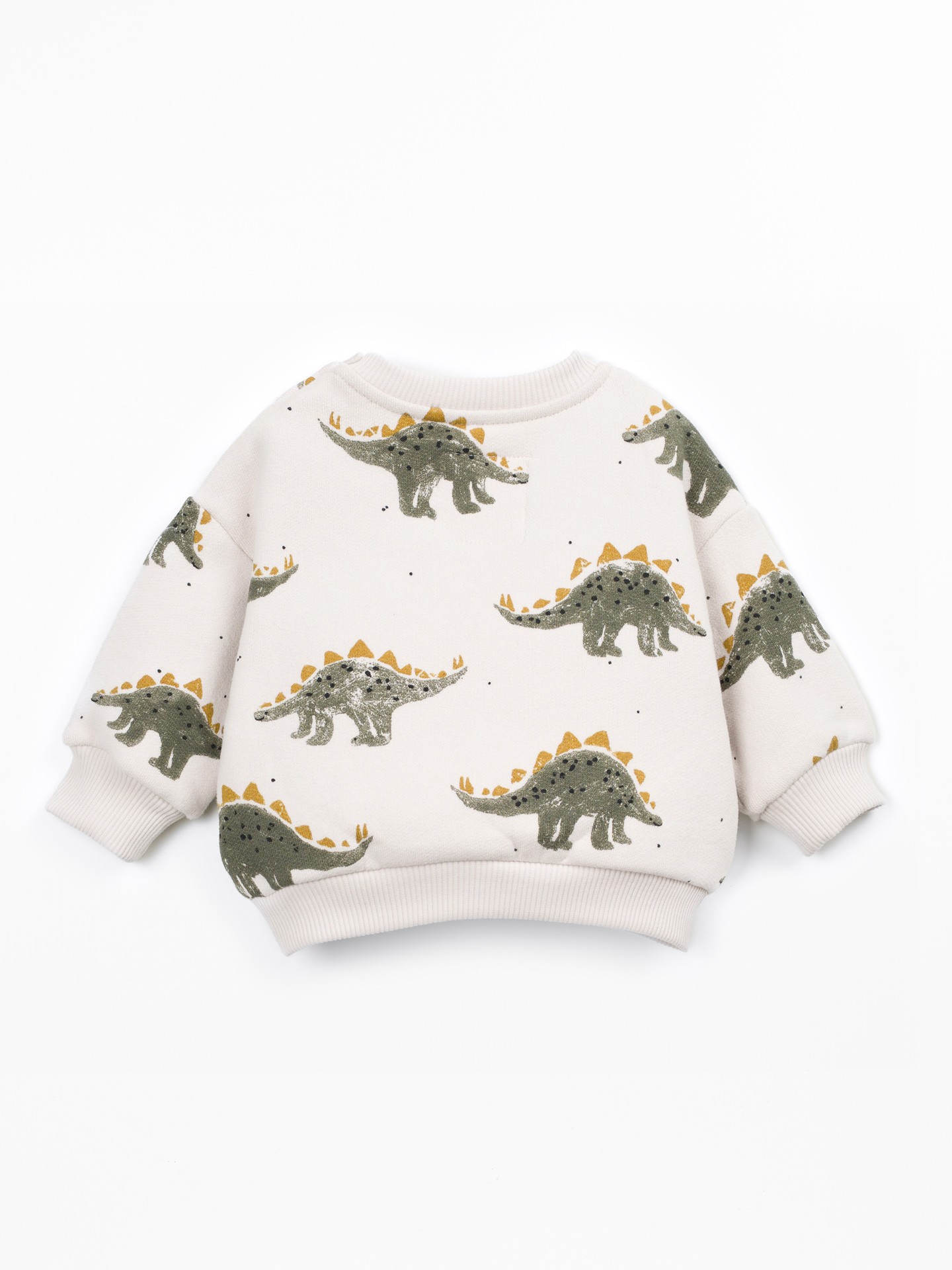 Knit sweater with shoulder opening
