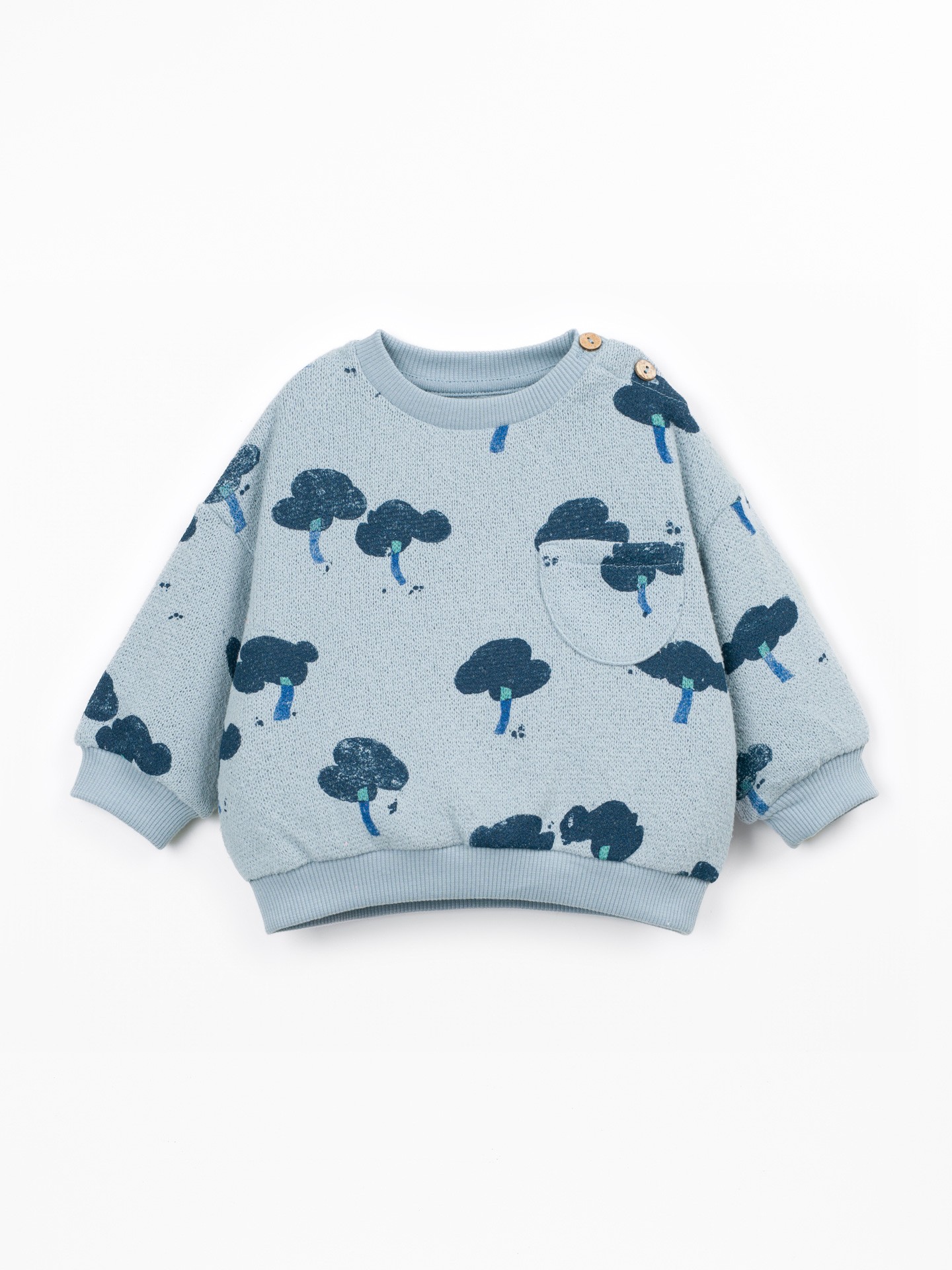 Camisola de malha com padrão de árvores