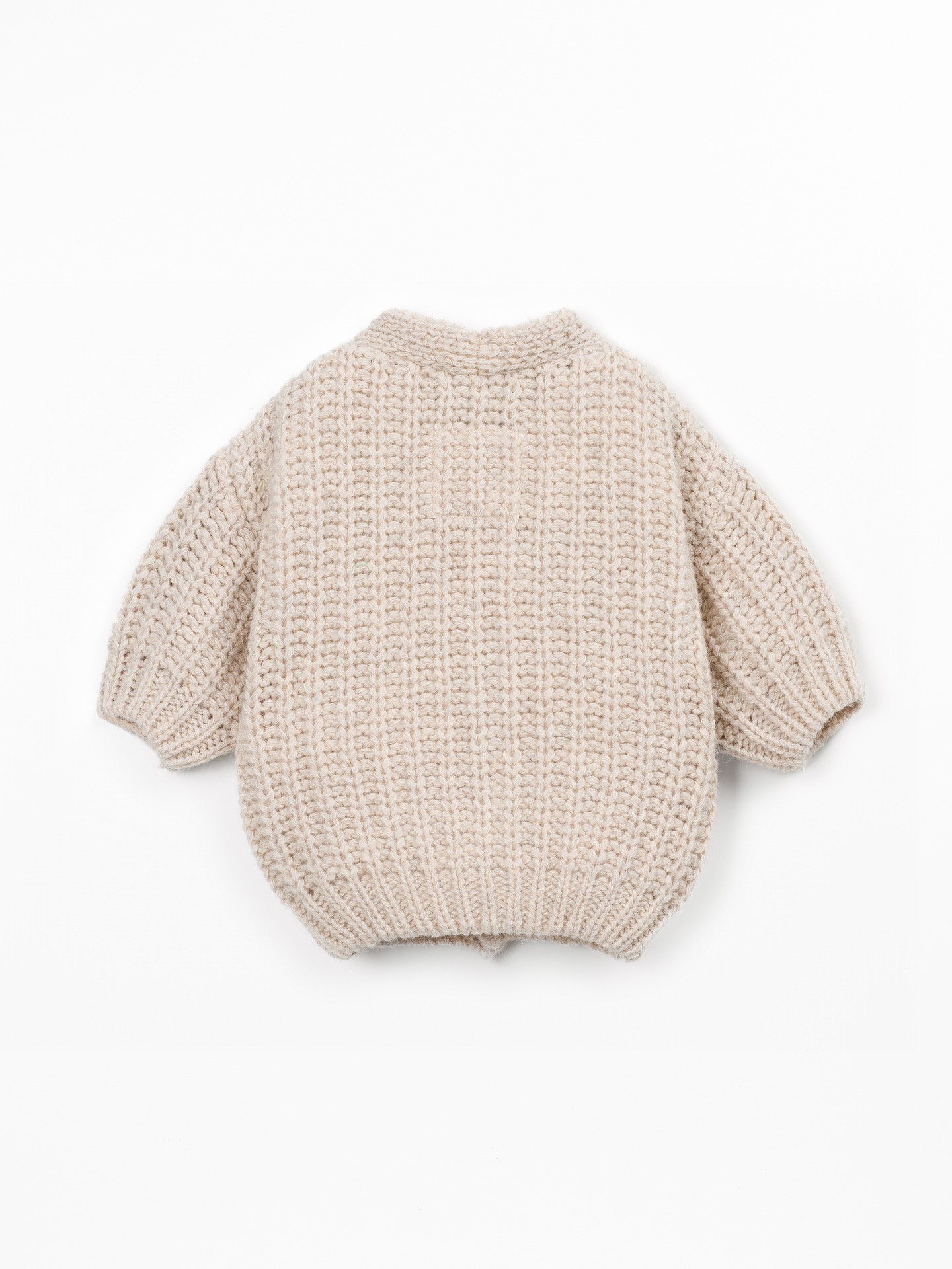 Manteau en tricot avec mélange de laine recyclée et polyamide recyclé