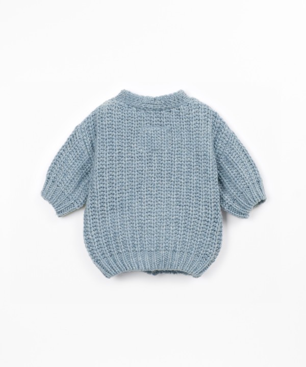 Veste en tricot avec mélange de laine recyclée et polyamide recyclé