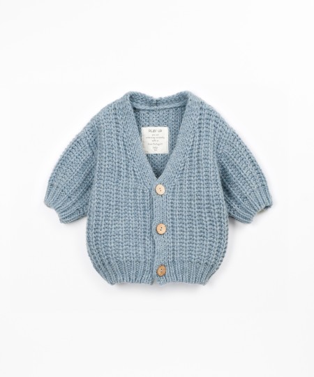 Veste en tricot avec m�lange de laine recycl�e et polyamide recycl�
