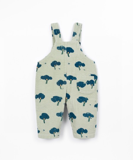 Printed corduroy jumpsuit