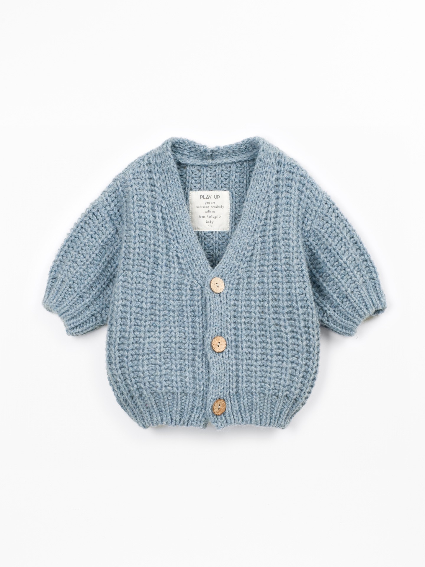 Veste en tricot avec mélange de laine recyclée et polyamide recyclé