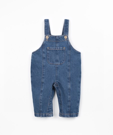 Denim jumpsuit with pocket
