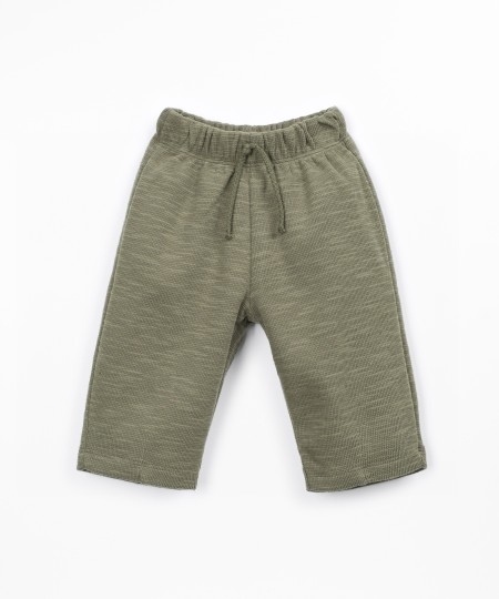 Jersey trousers in natural fibers