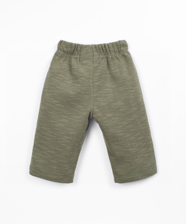 Jersey trousers in natural fibers