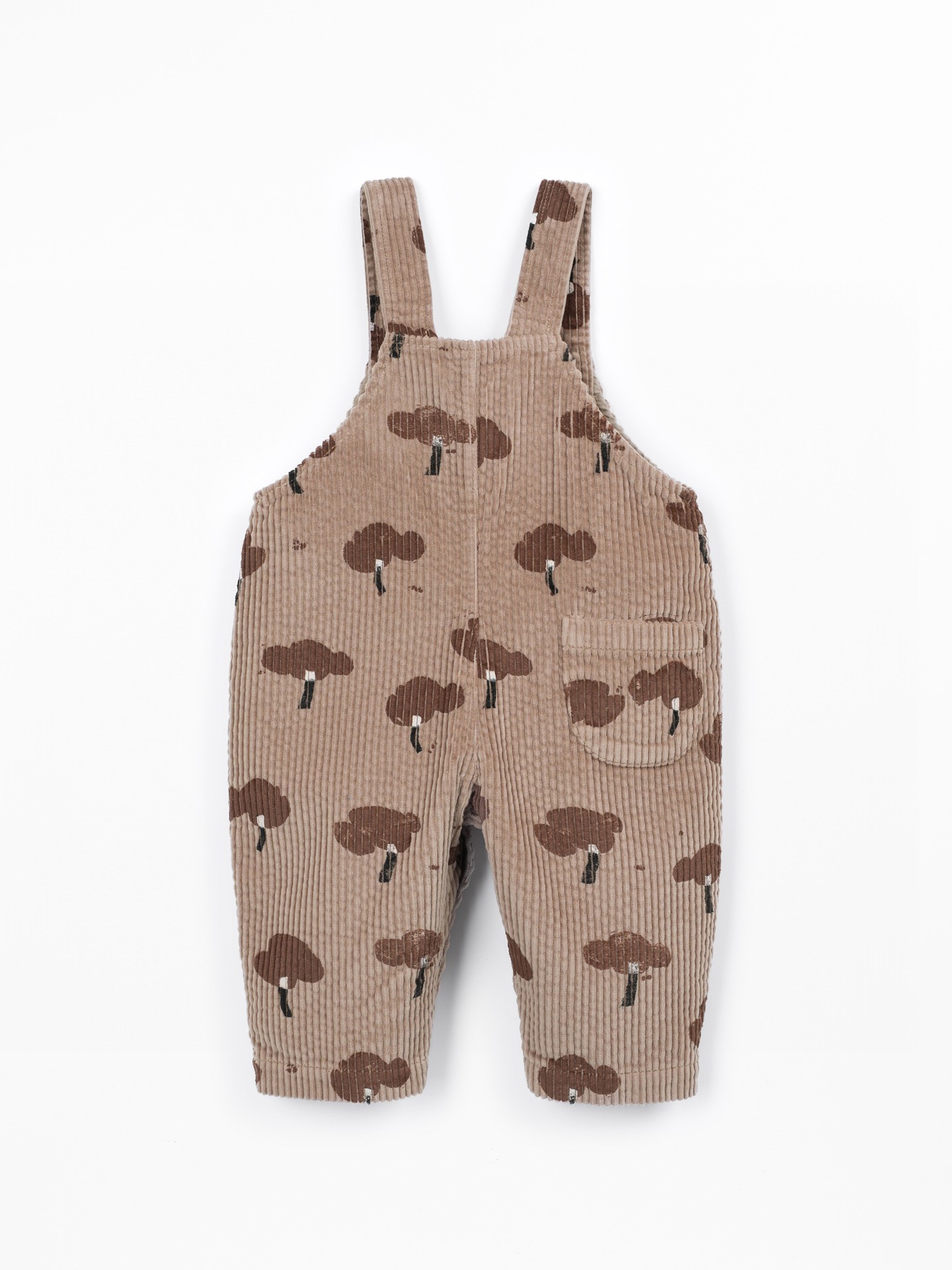 Corduroy jumpsuit with print