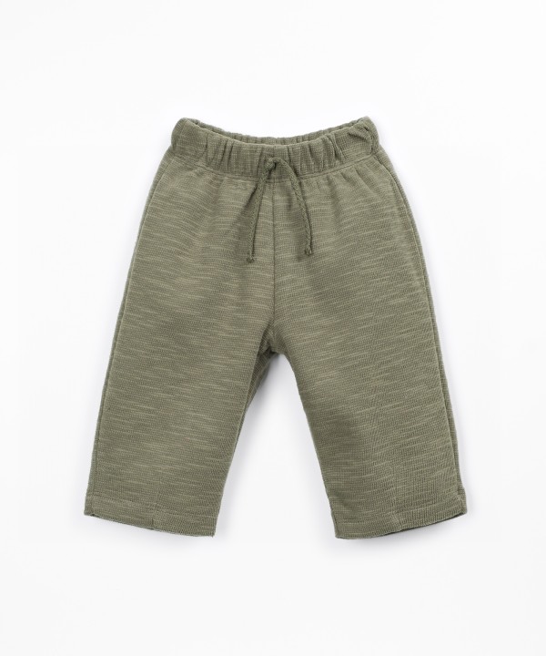 Jersey trousers in natural fibers