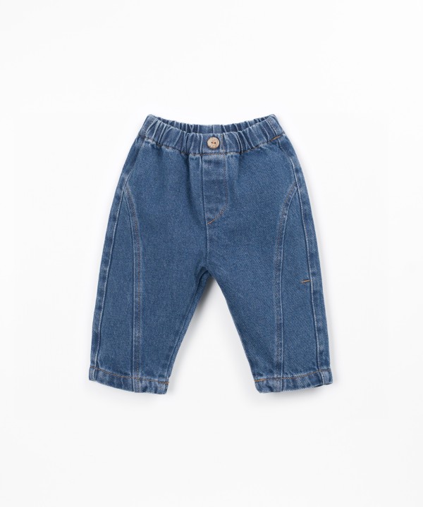 Cotton denim pants