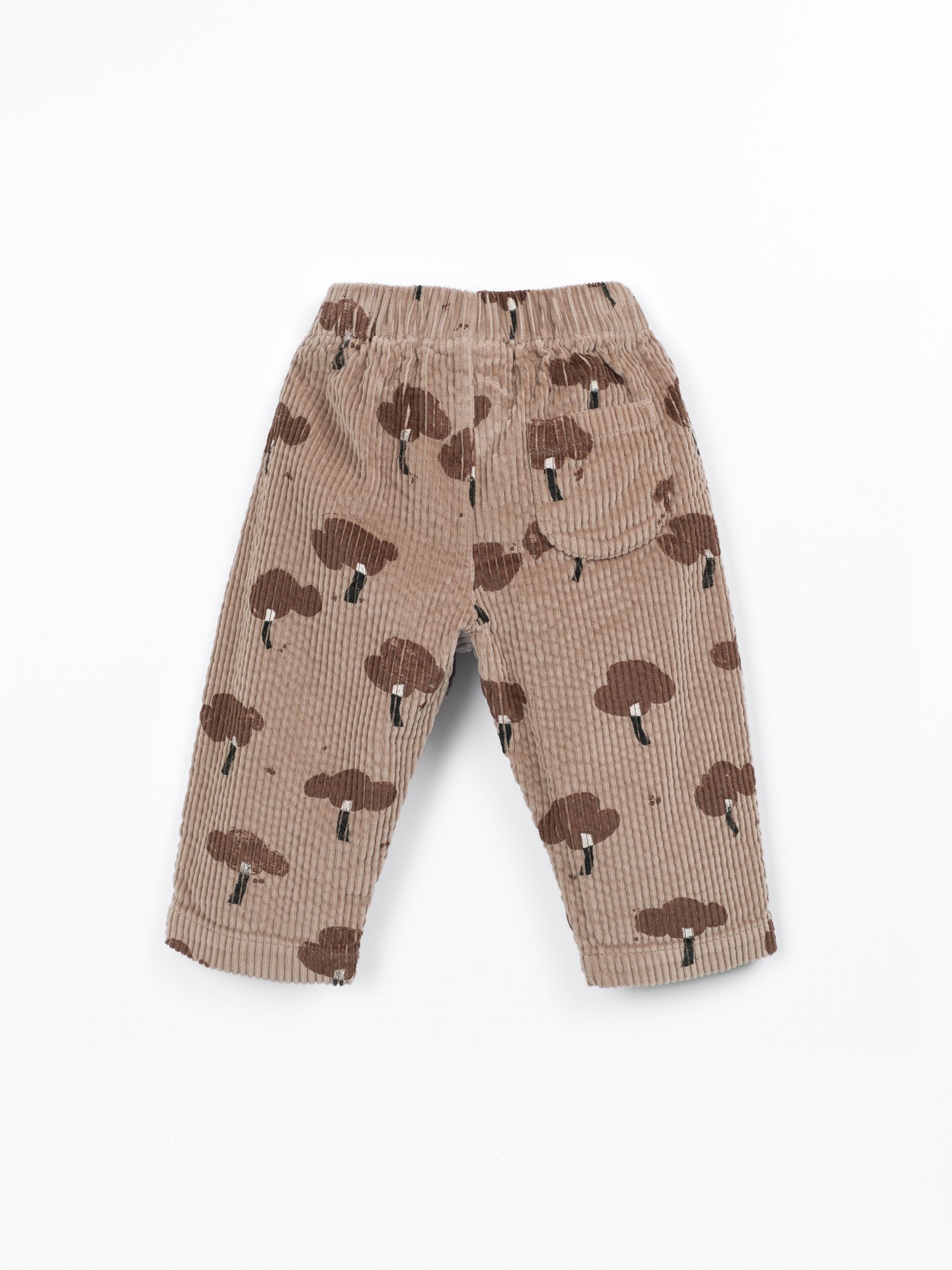 Pantalon en velours côtelé avec imprimé
