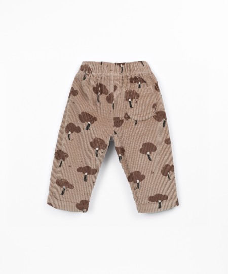 Pantalones de pana con estampado
