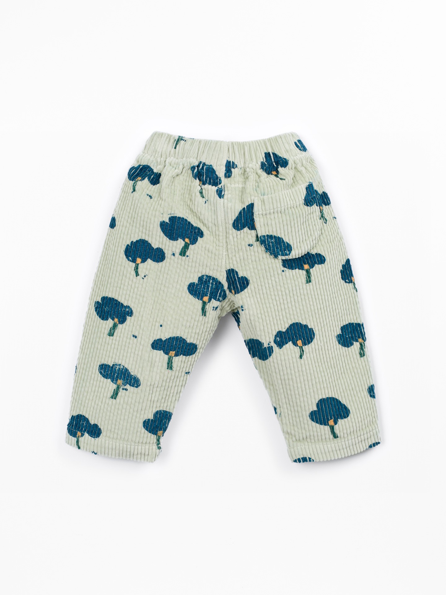 Pantalon en velours côtelé avec imprimé