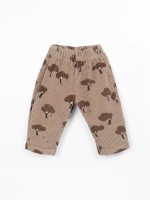Corduroy pants with print
