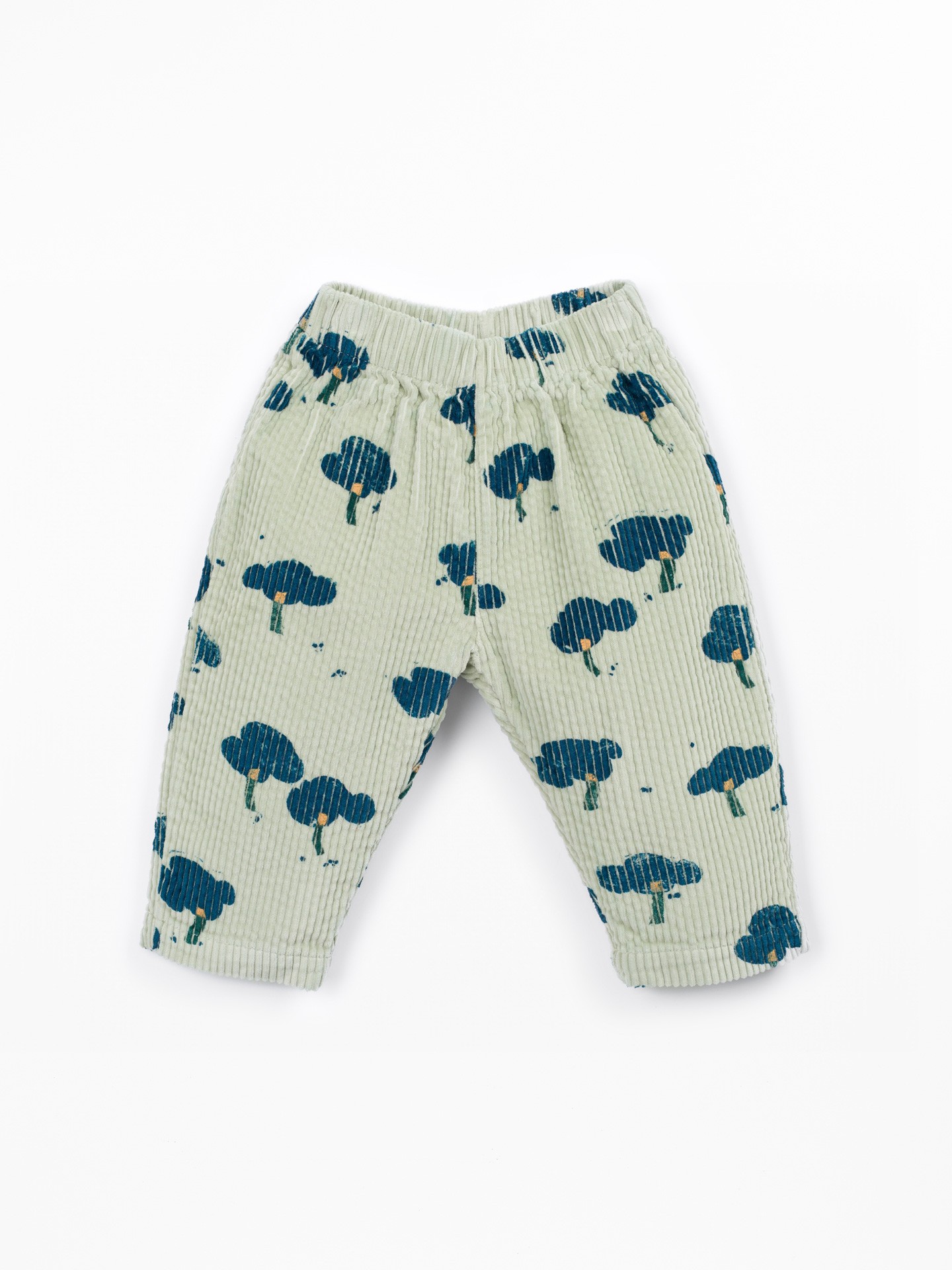 Pantalon en velours côtelé avec imprimé