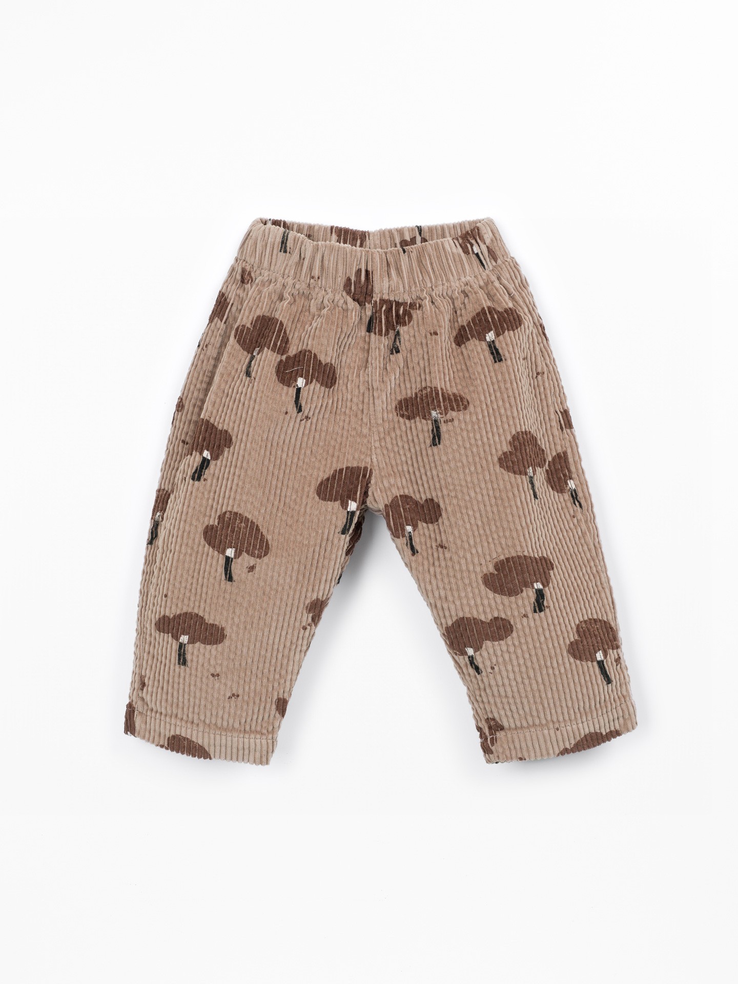 Pantalon en velours côtelé avec imprimé