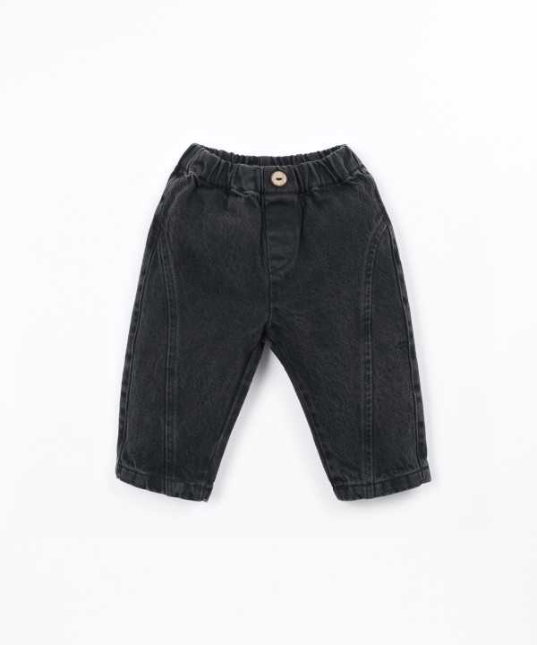 Cotton denim trousers
