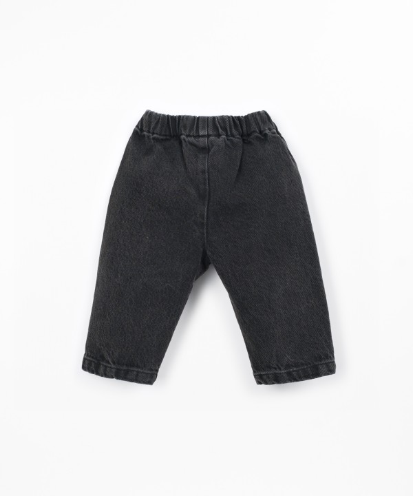 Cotton denim trousers