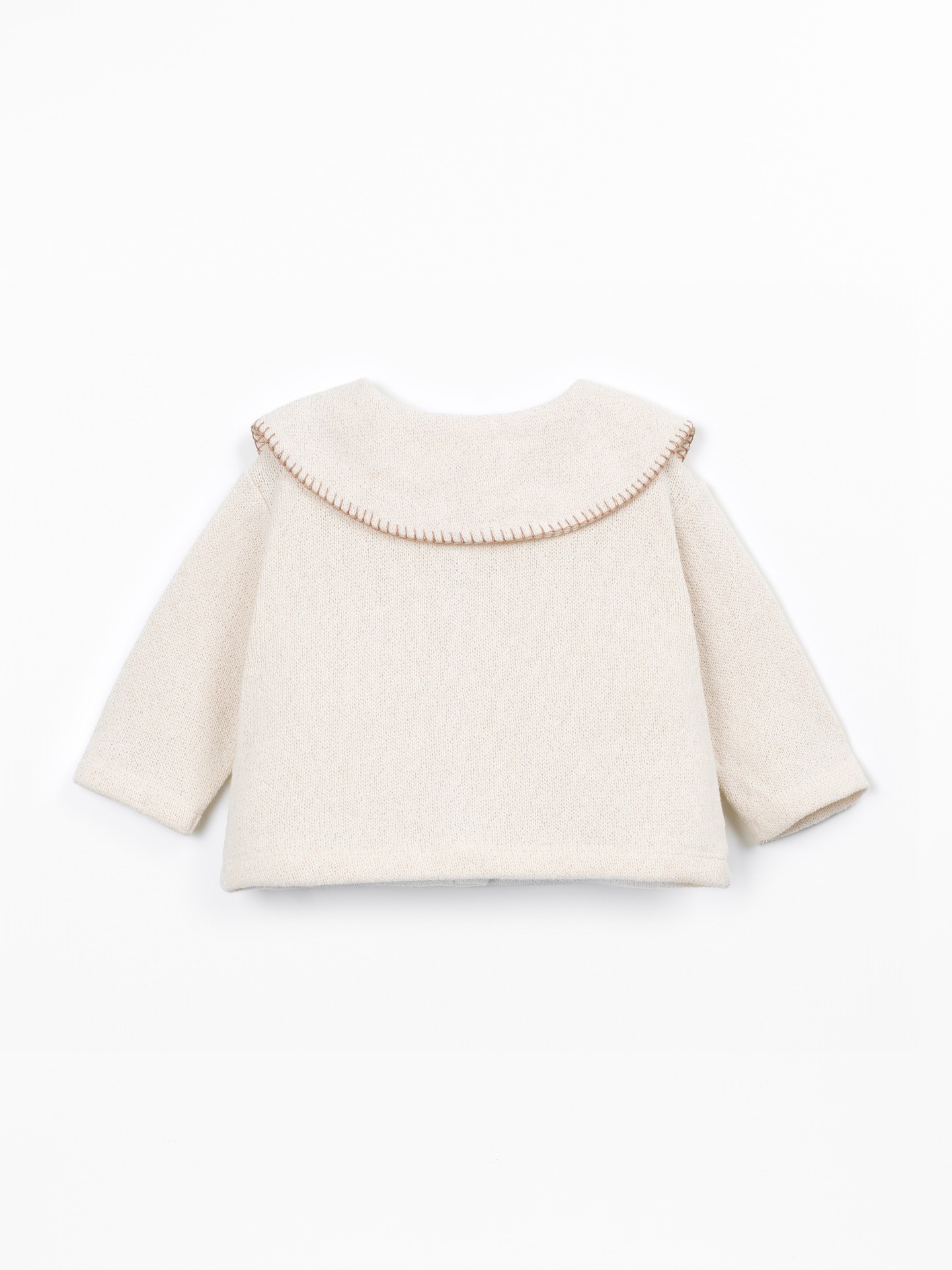 Knit jacket with recycled cotton