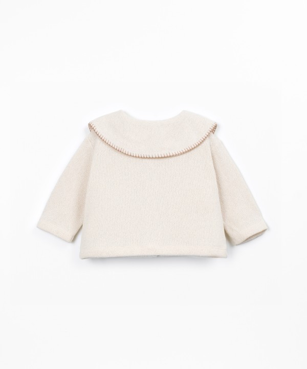 Knit jacket with recycled cotton