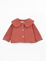 Knit jacket with recycled cotton