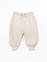 Knit pants with a blend of natural and recycled fibers Knit pants with a blend of natural and recycled fibers